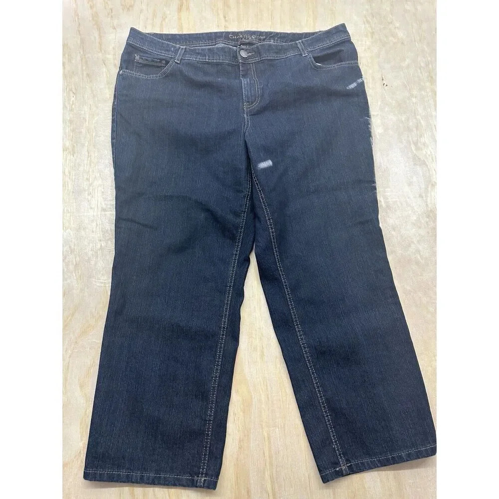 Womens Blue Jeans Charter Club Size 20W Petite  Classic Straight Plus Sz‎